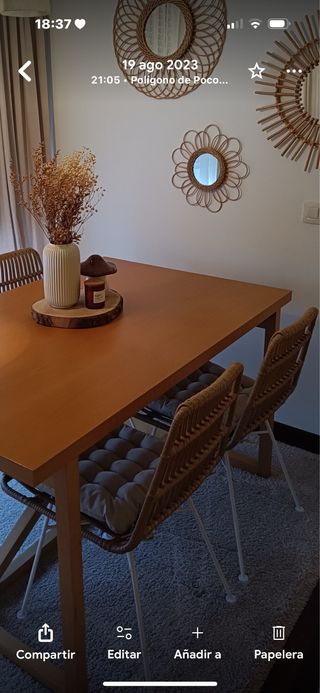 4 Sillas Comedor ratan sintético 