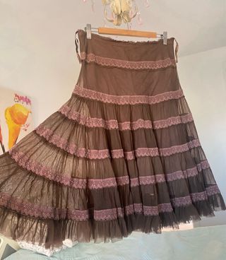 Falda boho Anitsa marrón - Talla M