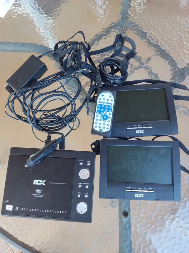 Reproductor DVD IDX portátil + 2 pantallas