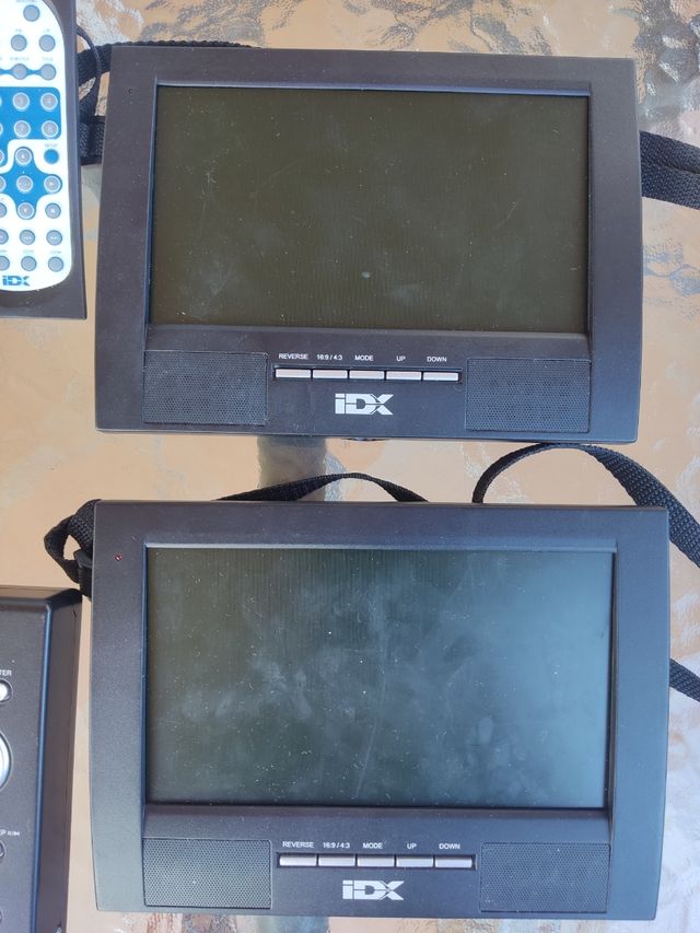 Reproductor DVD IDX portátil + 2 pantallas