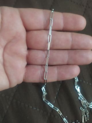 Cadena plata de ley S925 rectangular.