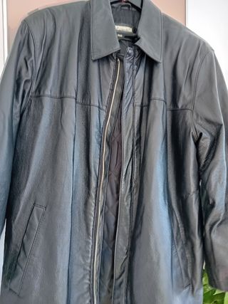 Abrigo piel negro 4XL (52-62)