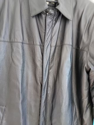 Abrigo piel negro 4XL (52-62)