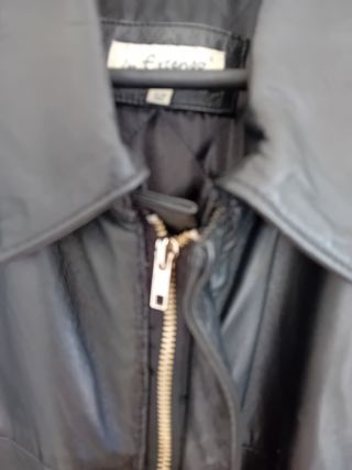 Abrigo piel negro 4XL (52-62)