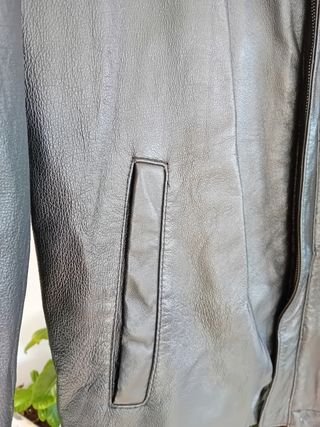 Abrigo piel negro 4XL (52-62)