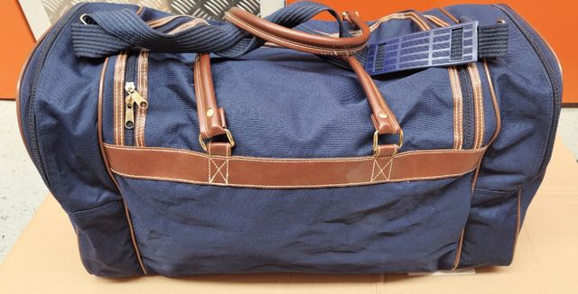 Bolsa viaje azul marino-marrón