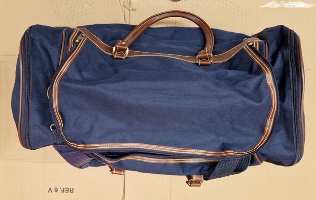 Bolsa viaje azul marino-marrón
