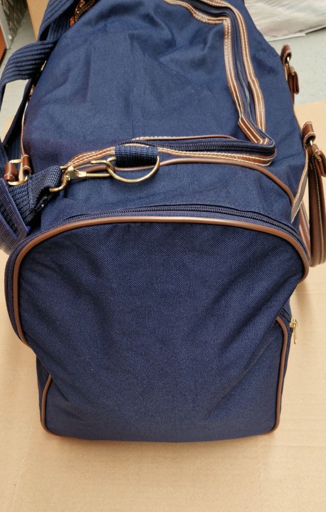 Bolsa viaje azul marino-marrón