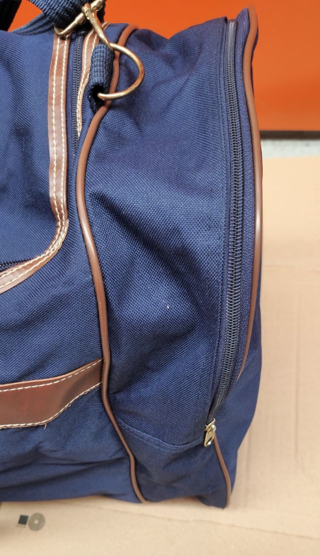 Bolsa viaje azul marino-marrón