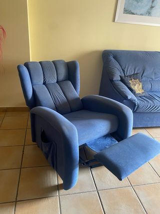 Sillón relax azul
