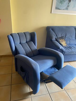 Sillón relax azul