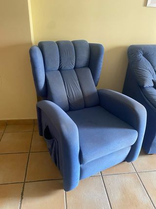 Sillón relax azul