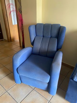 Sillón relax azul