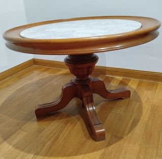 Mesa redonda mármol - madera