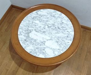 Mesa redonda mármol - madera