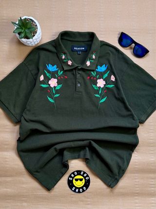 Camiseta Polo Reason | Oliva verde | Hombre L 