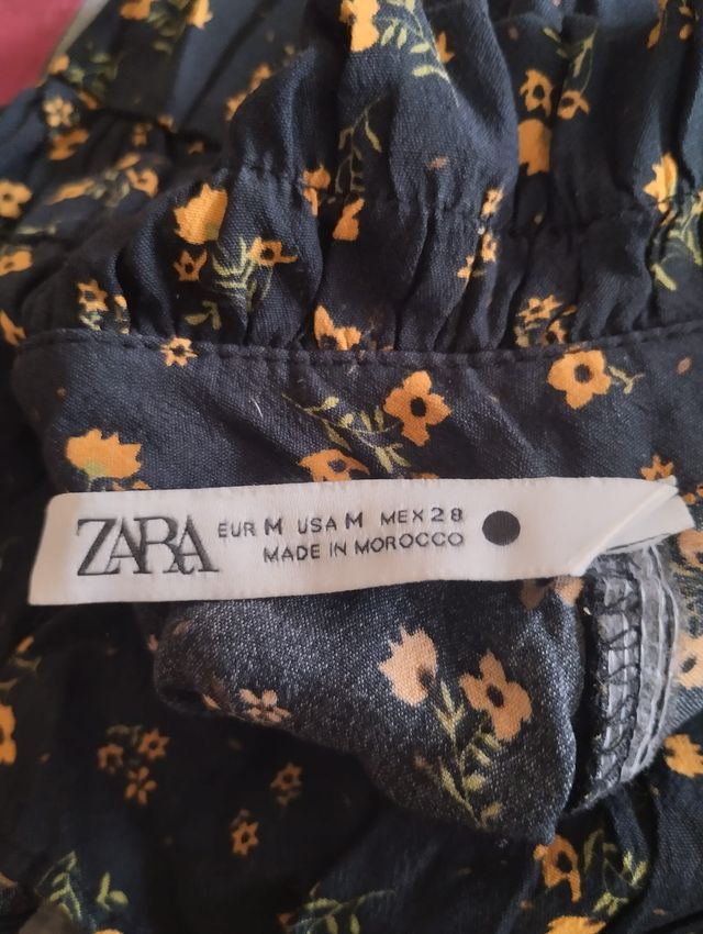 Vestido Zara flores - M