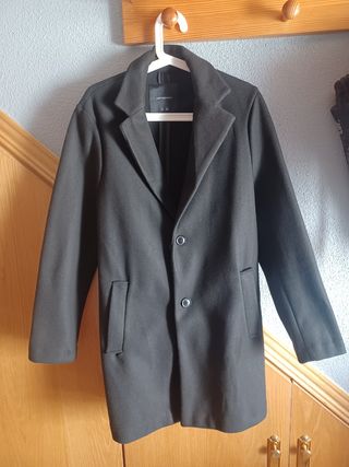 Gabardina negra hombre