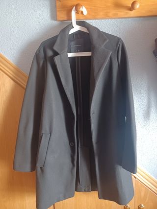 Gabardina negra hombre