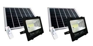 2 Fari LED 100w + 2 Pannelli Solari + 2 Telecomand