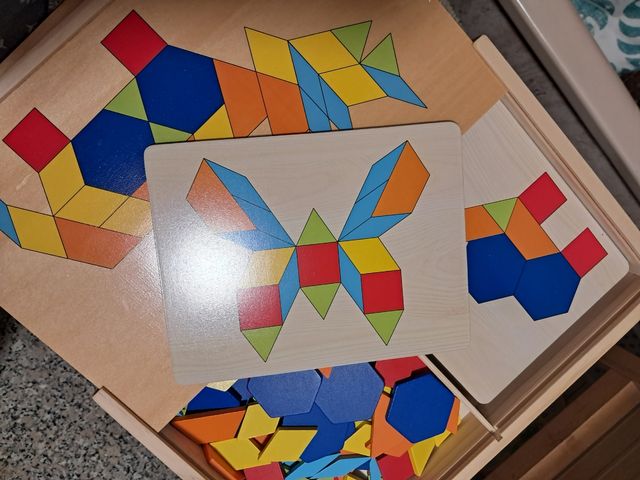 Rompecabezas de madera: figuras geométricas