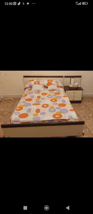 Cama nido infantil - marrón y blanco