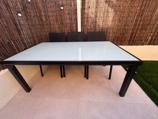 Mesa jardín exterior - cristal

