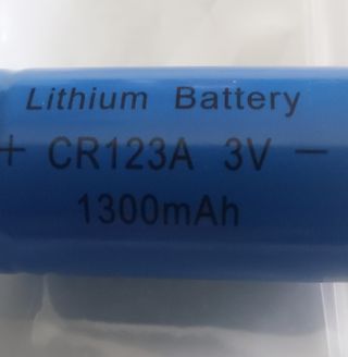 10 Batería Litio CR123A 3V 1300mAh