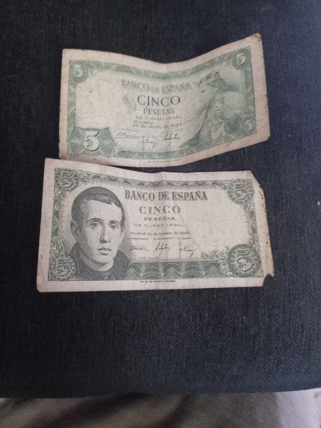 2 Billetes 5 Pesetas España