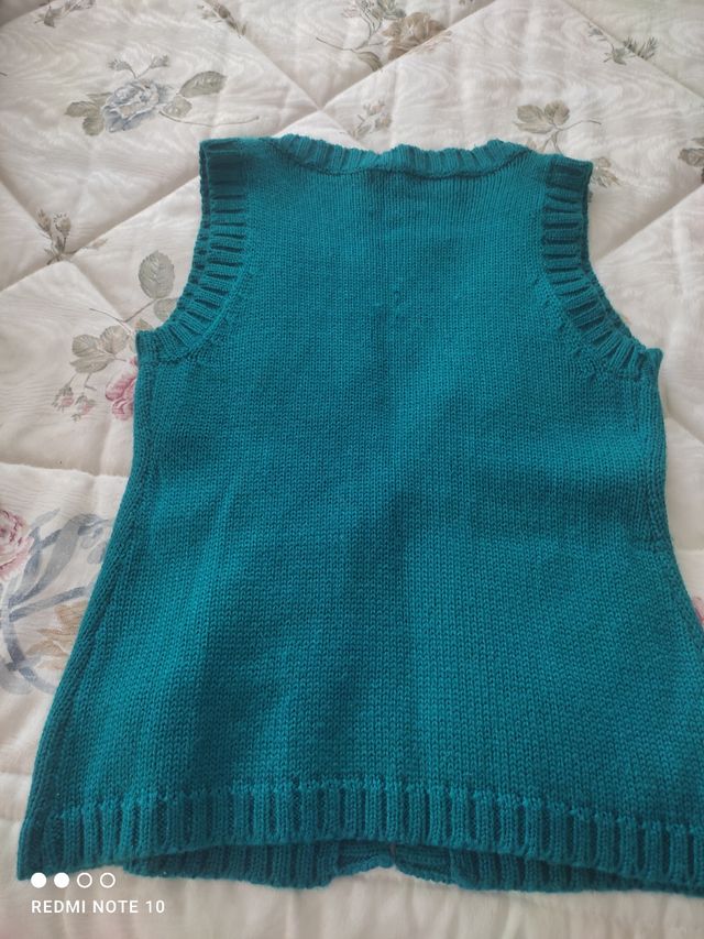 Chaleco punto turquesa con pelo Yo llevo talla 40