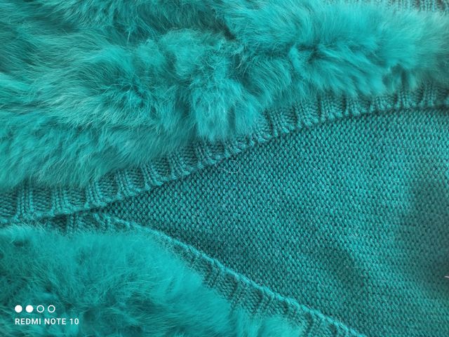 Chaleco punto turquesa con pelo Yo llevo talla 40