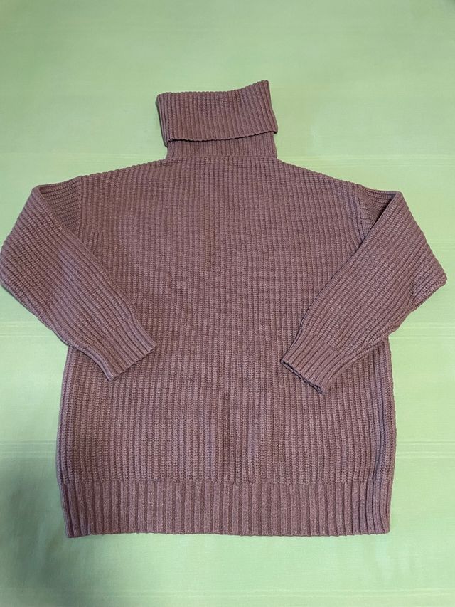 Jersey cuello alto marrón - Talla M