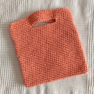 Bolsito crochet salmón