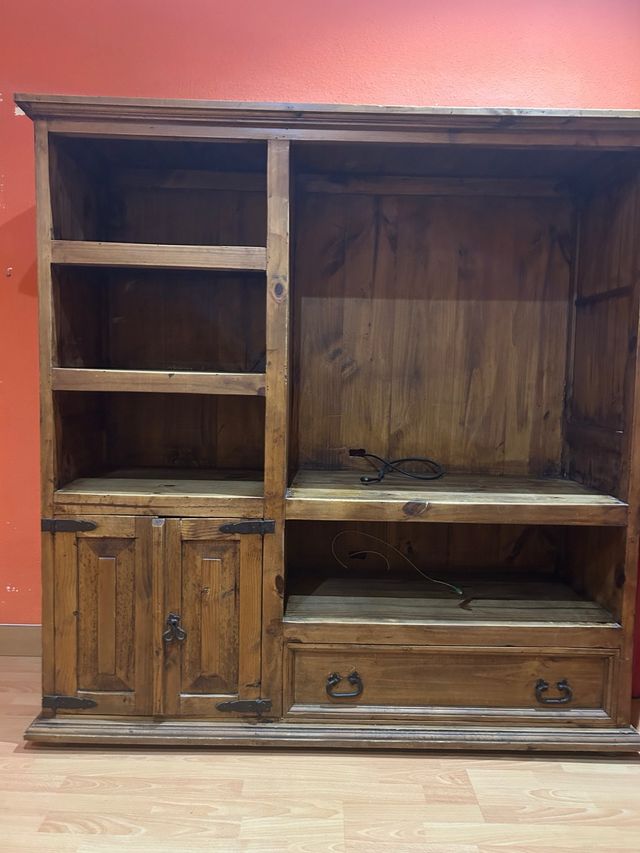 Mueble TV madera estilo mexicano