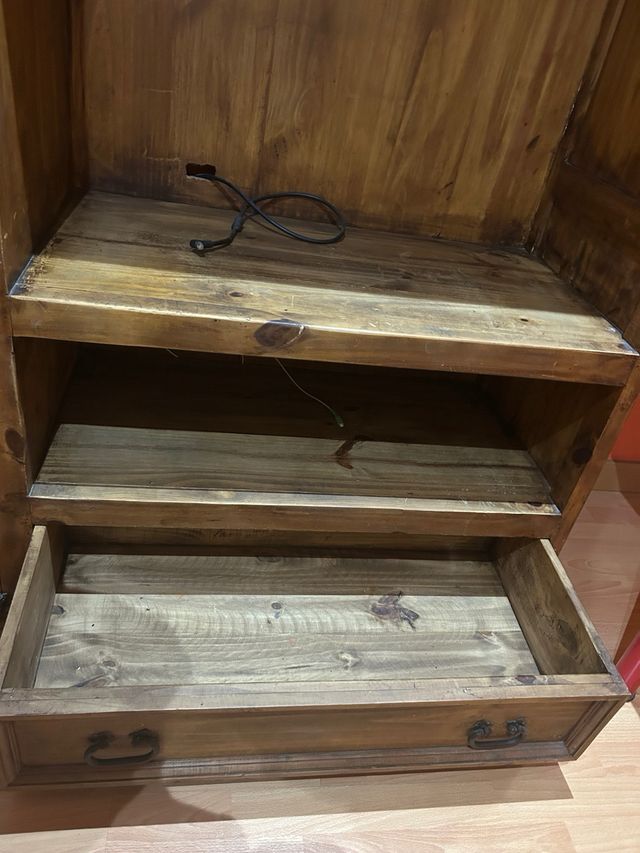 Mueble TV madera estilo mexicano