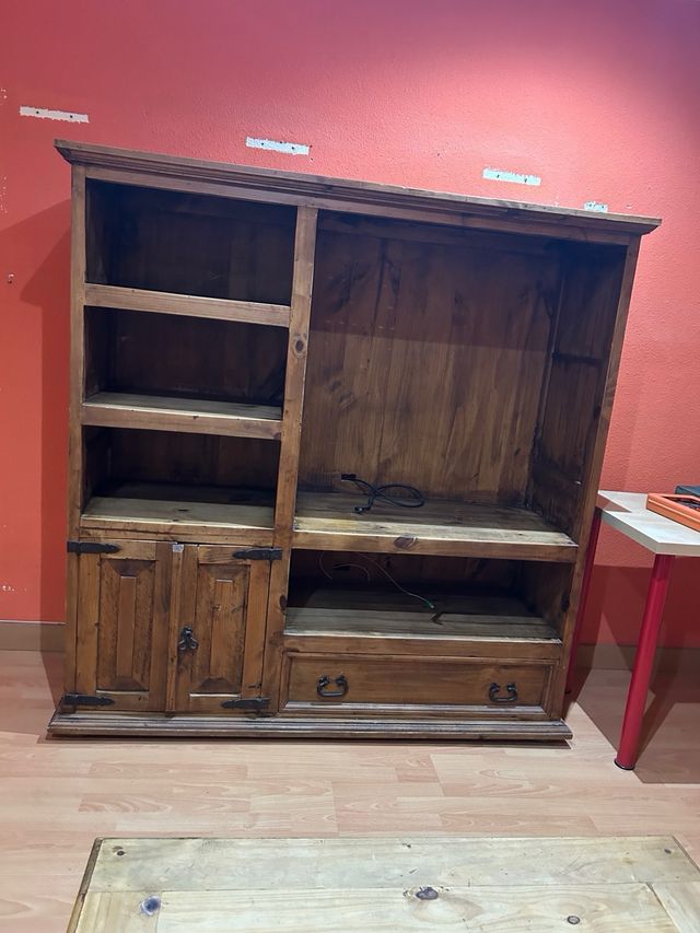 Mueble TV madera estilo mexicano