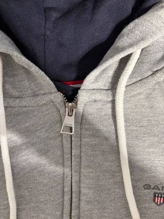 Sudadera GANT gris con cremallera