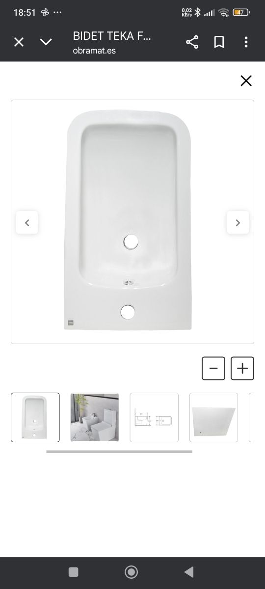 Bidet Teka Formentera - porcelana blanco