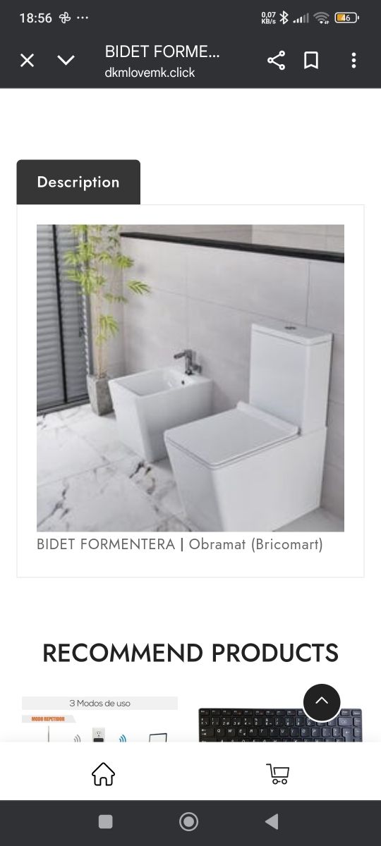 Bidet Teka Formentera - porcelana blanco