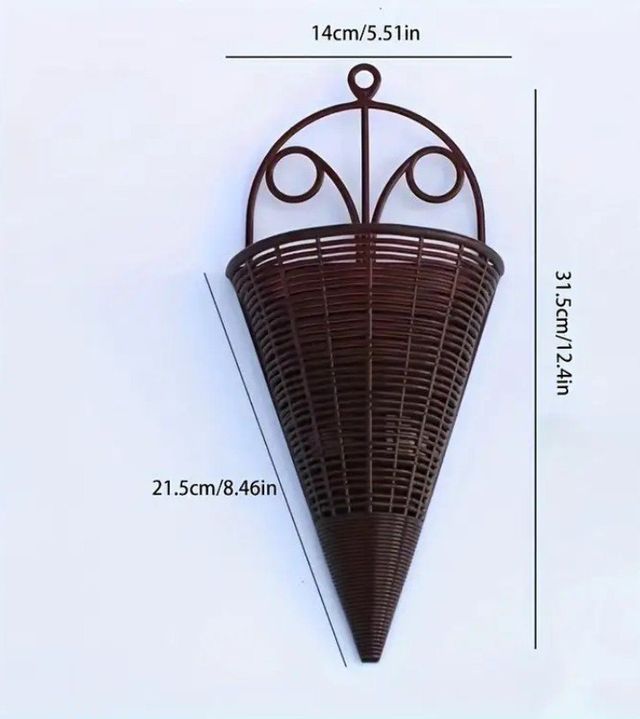 6 Macetas colgantes marrones