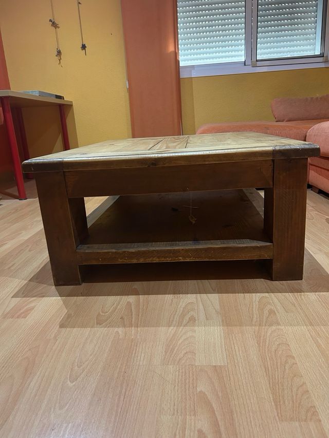 Mesa centro madera marrón