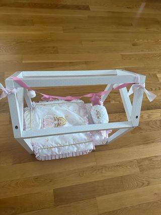 Cama cuna madera muñecas