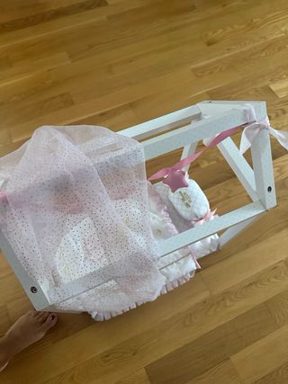 Cama cuna madera muñecas