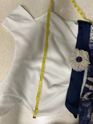 Vestido fiesta mujer talla 40 - Azul y blanco