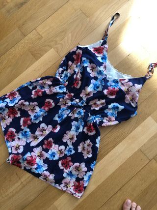 Vestido Zara azul flores - talla S