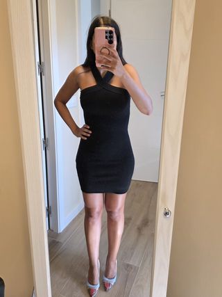 Minivestido negro Zara - Talla S