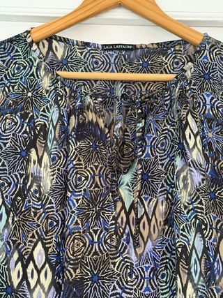 Blusa gasa estampada multicolor