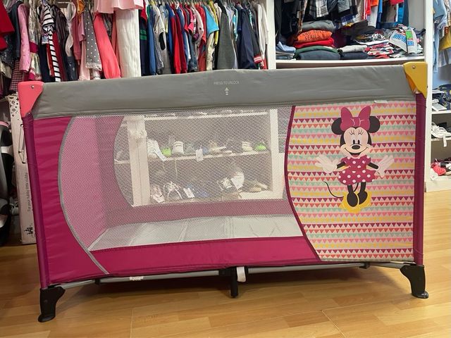 Cuna viaje Minnie Mouse