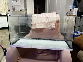 Acuario grande de cristal