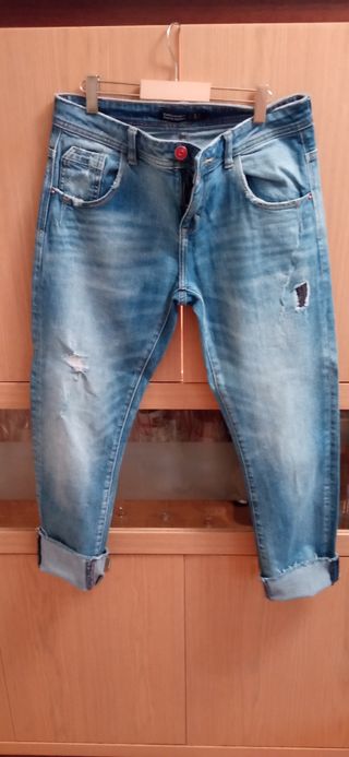 Vaqueros Zara tiro alto 36